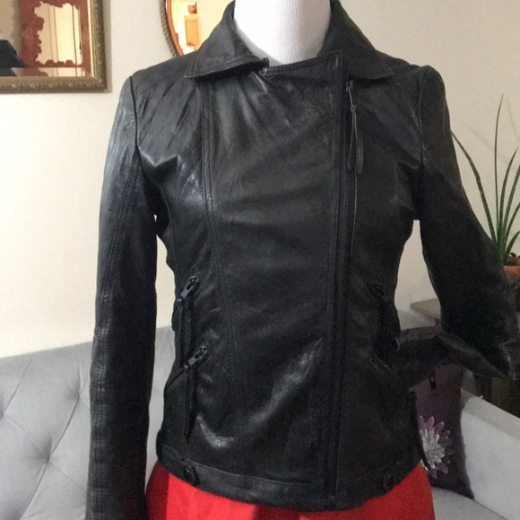 Rococo Black leather jacket, size L - Picture 6 of 8